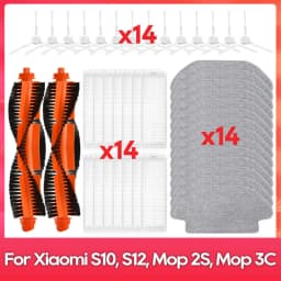 Compatible For ( Xiaomi Robot Vacuum S10, S12, Mop 2S, XMSTJQR2S, 3C, B106CN, Mop P, STYTJ02YM ) Brush Filter Rag Accessory Part