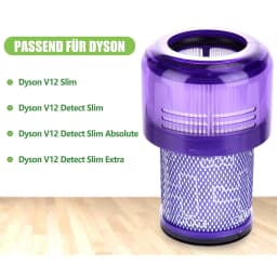 For Dyson V12 Detect Slim Absolute Extra Hepa Filter , Washable Filter, Replacement Filter for Dyson Slim Series Vacuum Cleaner