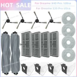 Fit For Dreame L10s Ultra Gen 3, Dreame X40 Ultra/ L40 Ultra, MOVA P50 Pro Ultra/P10 Pro Ultra Tricut Brush Filter Mop Cloth Bag