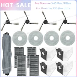 Fit For Dreame L10s Ultra Gen 3, Dreame X40 Ultra/ L40 Ultra, MOVA P50 Pro Ultra/P10 Pro Ultra Tricut Brush Filter Mop Cloth Bag
