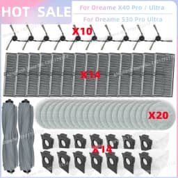 Fit For Dreame L10s Ultra Gen 3, Dreame X40 Ultra/ L40 Ultra, MOVA P50 Pro Ultra/P10 Pro Ultra Tricut Brush Filter Mop Cloth Bag