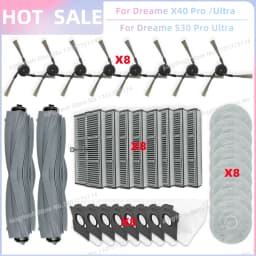 Fit For Dreame L10s Ultra Gen 3, Dreame X40 Ultra/ L40 Ultra, MOVA P50 Pro Ultra/P10 Pro Ultra Tricut Brush Filter Mop Cloth Bag
