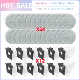 Fit For Dreame L10s Ultra Gen 3, Dreame X40 Ultra/ L40 Ultra, MOVA P50 Pro Ultra/P10 Pro Ultra Tricut Brush Filter Mop Cloth Bag