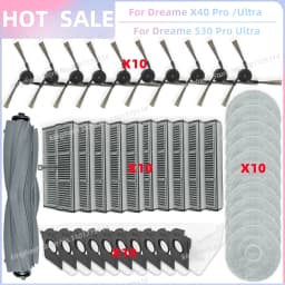Fit For Dreame L10s Ultra Gen 3, Dreame X40 Ultra/ L40 Ultra, MOVA P50 Pro Ultra/P10 Pro Ultra Tricut Brush Filter Mop Cloth Bag
