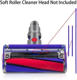 Soft Plush Stripes Accessories for Dyson V6 V7 V8 V10 V11 V15 Vacuum Cleaner Soft Roller Replacement Parts