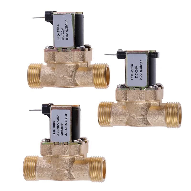 G1/2'' Brass Electric Solenoid Valve DC 12v 24v AC220v for Solar Water Heater