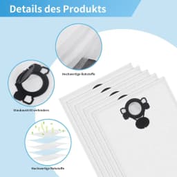 Vacuum Cleaner Bags for Nilfisk Alto Aero 20/21/25/26/31, Makita VC2000L VC2010L VC2012L VC2511L VC2512L VC3011L VC3012L VC3511L