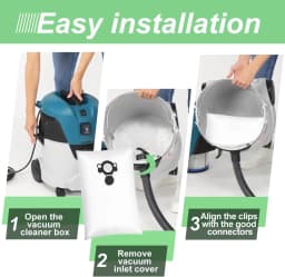 Vacuum Cleaner Bags for Nilfisk Alto Aero 20/21/25/26/31, Makita VC2000L VC2010L VC2012L VC2511L VC2512L VC3011L VC3012L VC3511L
