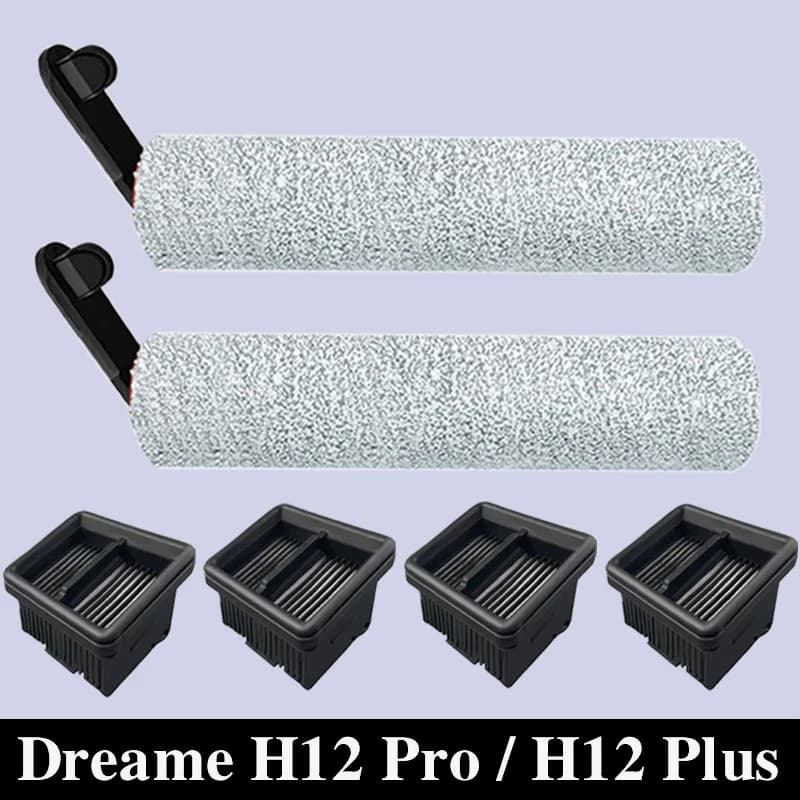 Dreame H12 Pro / H12 Plus Soft Brush Spare Parts Wet Dry Vacuum Cleaner Roller Hepa Filter Accessories