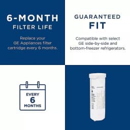 Replacement for GE XWF GSE25 GSS23 GSS25 GZS22 PSE25 CZS22 XFE26 GDE21 GNE27JSMSS MB-F48 GNE27JSMSS Refrigerator Water Filter