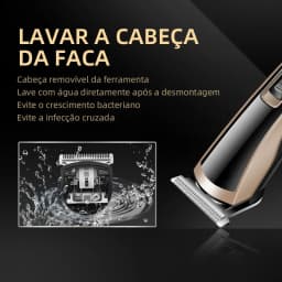Kemei KM-418 Waterproof Hair Clipper Rechargeable Electric Barber Trimmer Professional Cordless Hair Cutting Machine For Men