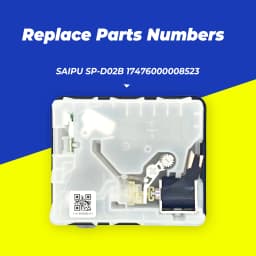 SAIPU SP-D02B 17476000008523 Mini Dishwasher Detergent Dispenser 220-240V 50-60Hz 2.3KW±10% Gray/RESET Terminal/125.6*106.3