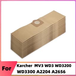 Paper Dust Bags For Karcher MV3 WD3 WD3200 WD3300 A2204 A2656 WD3.500P SE4001 SE4002 For Rowenta RB88 RU100 Vacuum Cleaner Parts