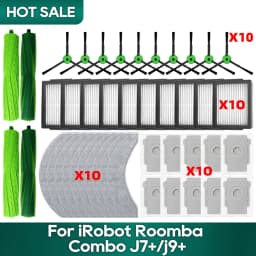 Fit For iRobot Roomba Combo j7+, Roomba Combo j9+ Robot Vacuum Accessories Dust Bag Roller Side Brush Hepa Filter Mop Cloths Rag