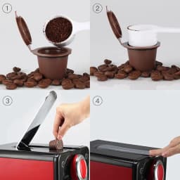 Reusable Coffee Capsule for Nespresso Machine with Stainless Filter Mesh Icafelas Refill Espresso Pod Kitchen Tamper Accessories