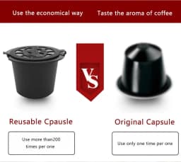 Reusable Coffee Capsule for Nespresso Machine with Stainless Filter Mesh Icafelas Refill Espresso Pod Kitchen Tamper Accessories