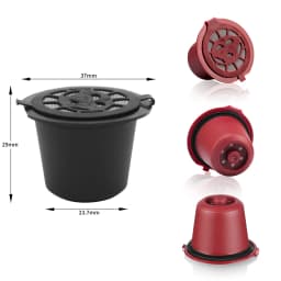Reusable Coffee Capsule for Nespresso Machine with Stainless Filter Mesh Icafelas Refill Espresso Pod Kitchen Tamper Accessories