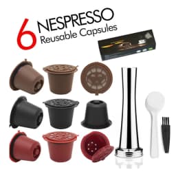 Reusable Coffee Capsule for Nespresso Machine with Stainless Filter Mesh Icafelas Refill Espresso Pod Kitchen Tamper Accessories
