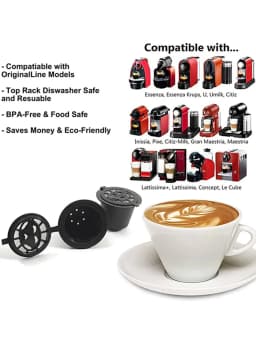 Reusable Coffee Capsule for Nespresso Machine with Stainless Filter Mesh Icafelas Refill Espresso Pod Kitchen Tamper Accessories
