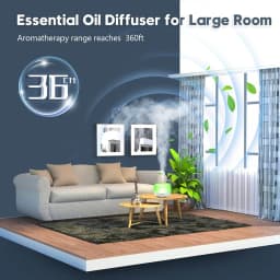 Aroma Diffuser Air Humidifier, Quiet 5-in-1 Premium Humidifier, Home Fragrance Aroma Diffuser with 7 LED Color Changing Light