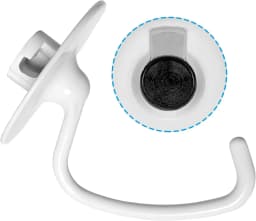 Dough Hook Attachment 4.5/5.0 Quart Bowel for KitchenAid, Coated Dough Hook for K45 K45SS KSM90 KSM150 Tilt-Head Stand Mixers