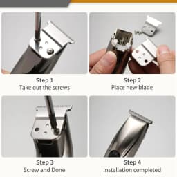Professional Replacement T Blade compatible with Andis Slimline Pro Li D7 ,D8 Trimmer, D7#32655, D8#32105,#32400