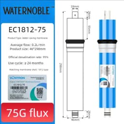 Waternoble RO Membrane for 1812-3013 Models 50G/75G/100G/400G/600G/800G Filter Element for Water Purifier & Pure Water Machine