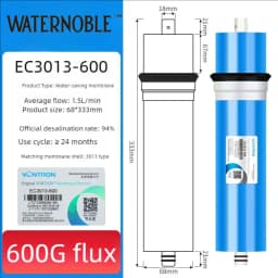 Waternoble RO Membrane for 1812-3013 Models 50G/75G/100G/400G/600G/800G Filter Element for Water Purifier & Pure Water Machine