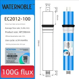 Waternoble RO Membrane for 1812-3013 Models 50G/75G/100G/400G/600G/800G Filter Element for Water Purifier & Pure Water Machine