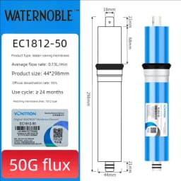 Waternoble RO Membrane for 1812-3013 Models 50G/75G/100G/400G/600G/800G Filter Element for Water Purifier & Pure Water Machine