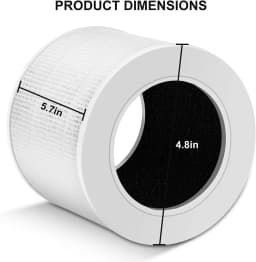 N0PF Air Purifier Filter High Efficiency HEPA Activated Carbon Filter Set Replacement Compatible For LEVOIT-Core Mini/Mini-RF