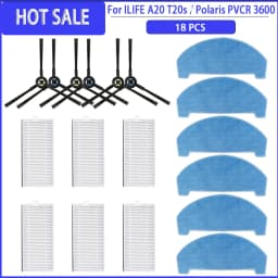 Side Brush HEPA Filter For ILIFE A20 T20s / Polaris PVCR 3600 / G2 0926W / G2 0726W / G2 1226 Robot Vacuum Cleaner Spare Parts