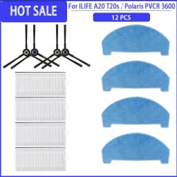 Side Brush HEPA Filter For ILIFE A20 T20s / Polaris PVCR 3600 / G2 0926W / G2 0726W / G2 1226 Robot Vacuum Cleaner Spare Parts