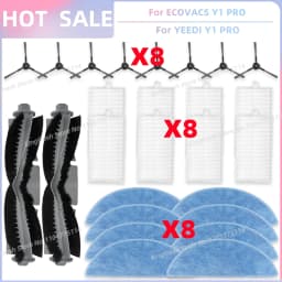 Fit For (ECOVACS DEBOT Y1 PRO, DEEBOOT NEO 2.0, YEEDI Y1 PRO) Vacuum Parts Main Roller Side Brush Filter Mop Cloth Accessories