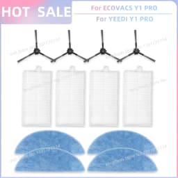 Fit For (ECOVACS DEBOT Y1 PRO, DEEBOOT NEO 2.0, YEEDI Y1 PRO) Vacuum Parts Main Roller Side Brush Filter Mop Cloth Accessories