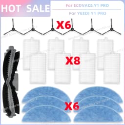 Fit For (ECOVACS DEBOT Y1 PRO, DEEBOOT NEO 2.0, YEEDI Y1 PRO) Vacuum Parts Main Roller Side Brush Filter Mop Cloth Accessories