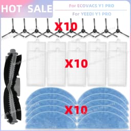Fit For (ECOVACS DEBOT Y1 PRO, DEEBOOT NEO 2.0, YEEDI Y1 PRO) Vacuum Parts Main Roller Side Brush Filter Mop Cloth Accessories