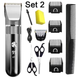 Electric Hair Clipper Professional Trimmer Household Waterproof LED Display Men Hair Trimmer USB Charging Haircut Tools Set