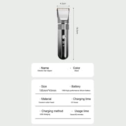 Electric Hair Clipper Professional Trimmer Household Waterproof LED Display Men Hair Trimmer USB Charging Haircut Tools Set