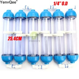 WATER FILTER 2PCS T33 Cartridge Housing DIY T33 Shell Filter Bottle 4Pcs Fittings Water Purifier for Reverse Osmosis System