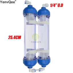WATER FILTER 2PCS T33 Cartridge Housing DIY T33 Shell Filter Bottle 4Pcs Fittings Water Purifier for Reverse Osmosis System