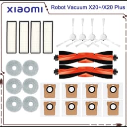 For Xiaomi Robot Vacuum X20 Plus Parts Accessories Main Side Brush Hepa Filter Mop Cloth Dust Bag Replacement