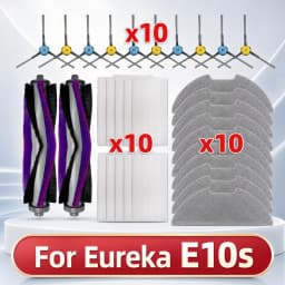 Compatible for Eureka E10s Robot Replacement Main Side Brush HEPA Filter Mop Pads Spare Parts Accessories