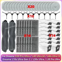 Fit For Dreame L10s Ultra Gen 2 / L30s Ultra/ L30 Pro Ultra, Dreame L40 Ultra AE/L40s Ultra CE Parts Brush Filter Mop Bag