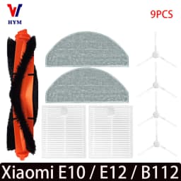For Xiaomi E12 E10 B112 sweeping robot vacuum cleaner main brush side brush mop cloth HEPA filter spare parts