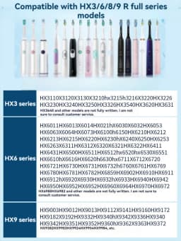 HX9034p Toothbrush Brush Head for Phil Soni HX3 HX6 HX9 Series HX3210 3211 6150 6500 6510 6530 9342 6730 9312 9372 Care IPS