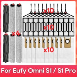 Fit For ( Eufy Omni S1 / S1 Pro / T2071 / T2080 ) Part Accessory Main Side Brush Mop Hepa Filter Dust Bag Replacement Kit