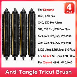 TriCut Brush Fit For Dreame X40 Ultra, X30 Pro, X20 Pro, S10, S20 Pro Plus, L10S Pro Ultra, Mova E30 Ultra, Xiaomi M30S, M40,H40