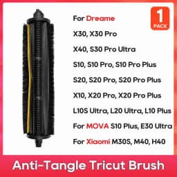 TriCut Brush Fit For Dreame X40 Ultra, X30 Pro, X20 Pro, S10, S20 Pro Plus, L10S Pro Ultra, Mova E30 Ultra, Xiaomi M30S, M40,H40