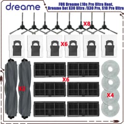 Dreame L10s Pro Ultra Heat / L10s Ultra Gen 2 / Dreame D20 Ultra / Mova E30 Ultra Main Side Brush Filter Mop Cloth Bag
